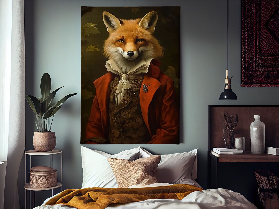 Cottage Renaissance Fox, Vintage Animal Poster Print - Image 3