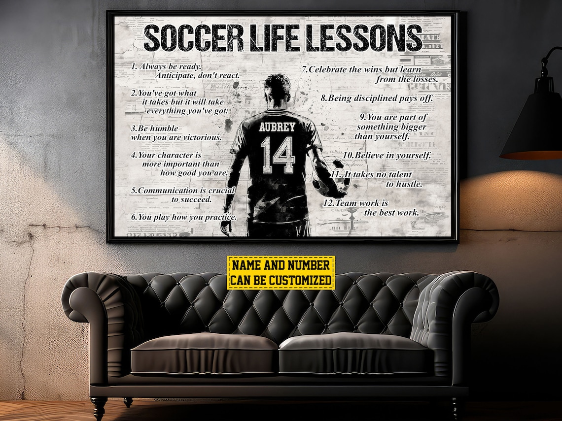 Soccer Life Lessons Personalized Poster Print - Image 4