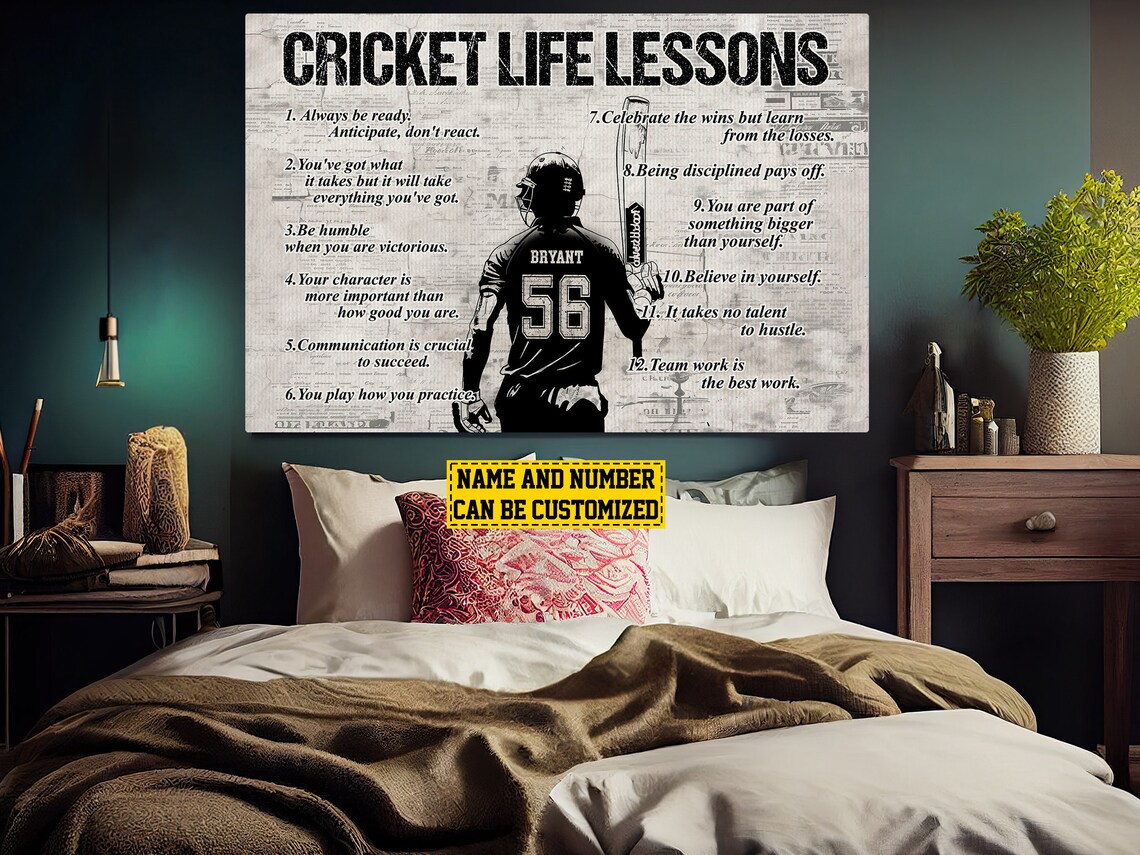 Cricket Life Lessons Personalized Poster Print - Image 4