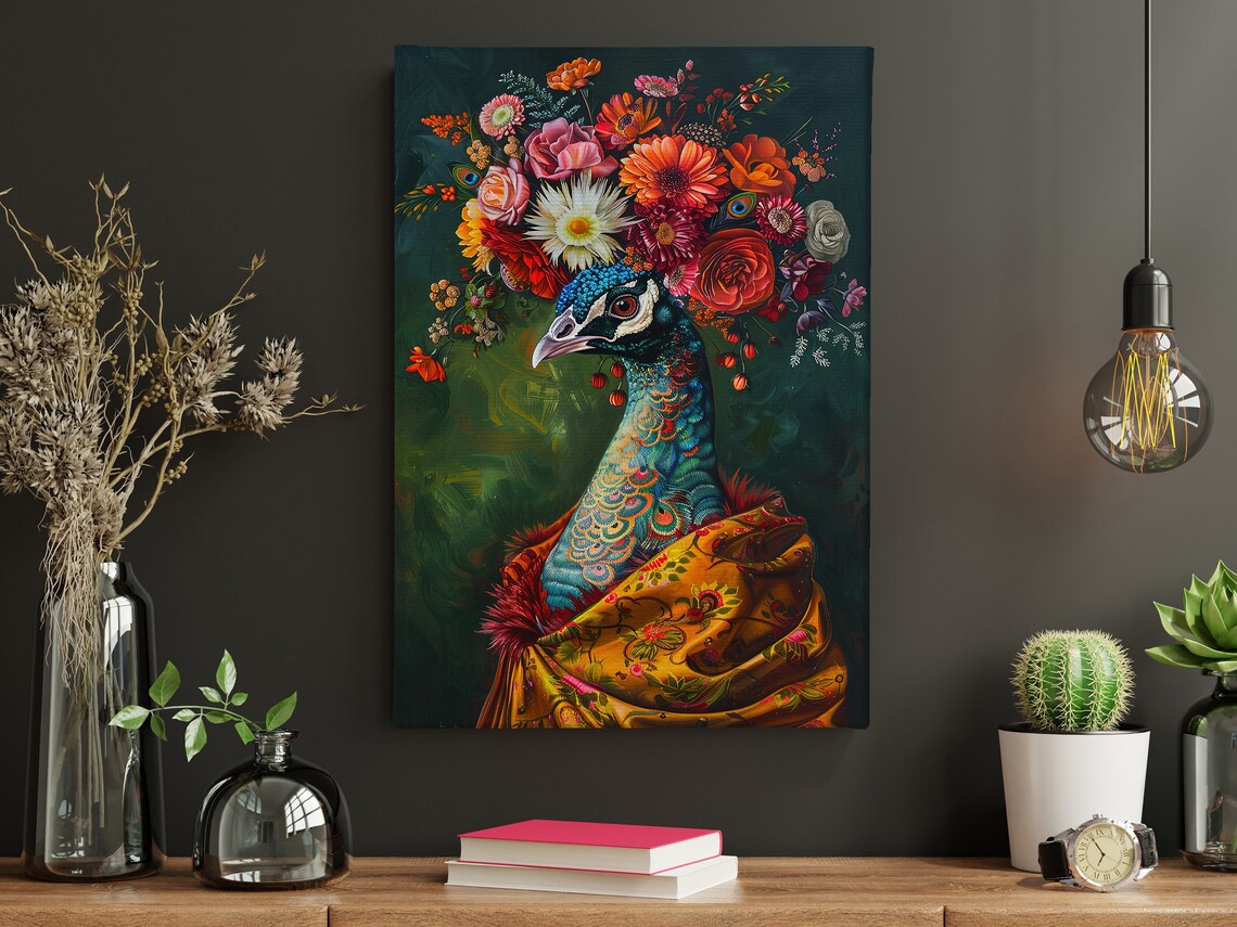 Vintage Maximalist Peacock Art Print, Matisse Style - Image 4