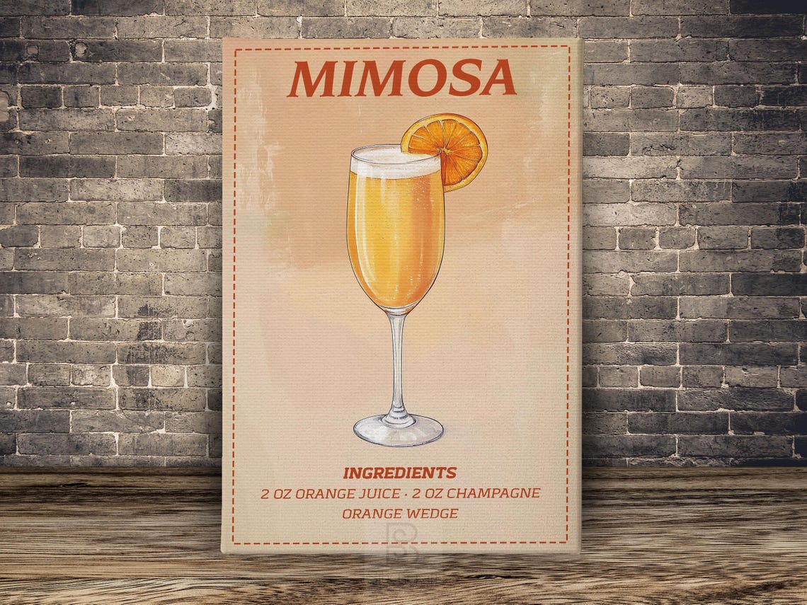 Mimosa Cocktail, Bar Decor Art Print - Image 2