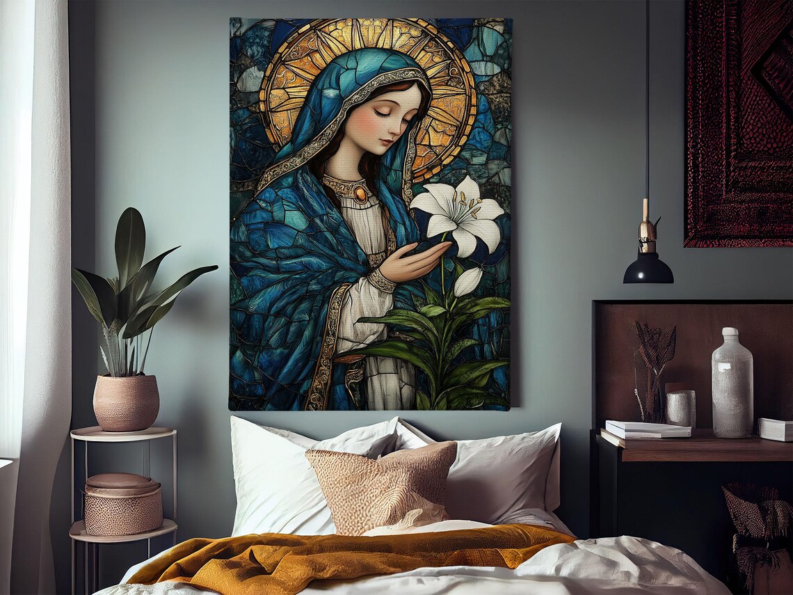 Mother Madonna Virgin Mary Catholic Art Print - Image 3