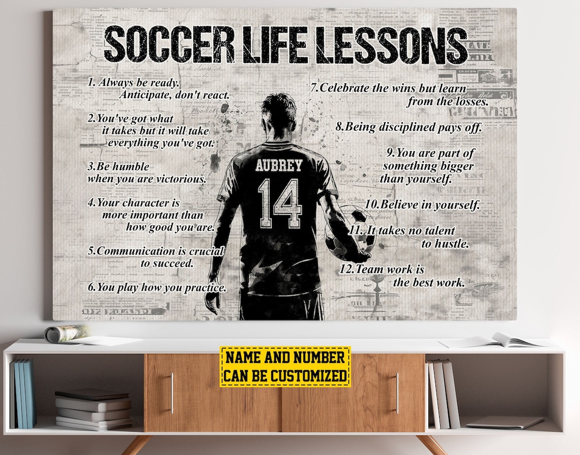 Soccer Life Lessons Personalized Poster Print