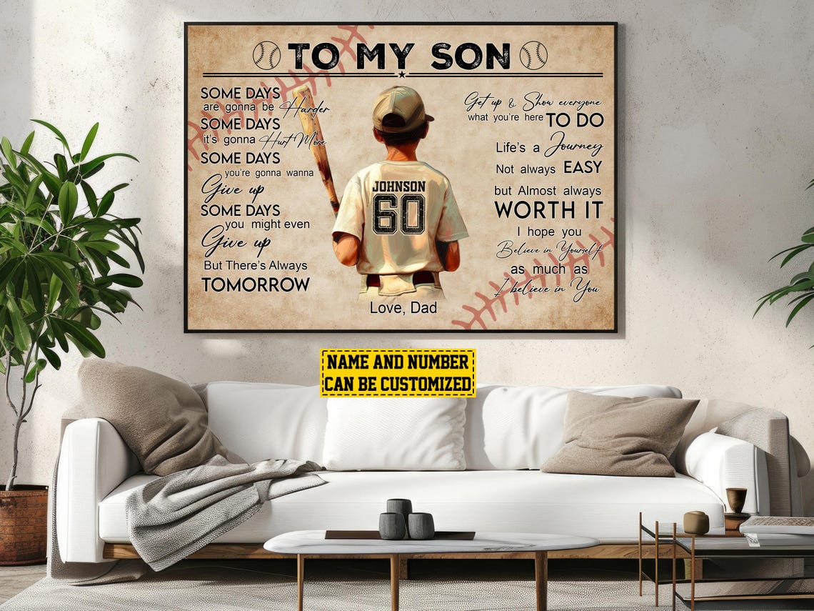 Baseball to My Son, Custom Gift for Son - Image 3