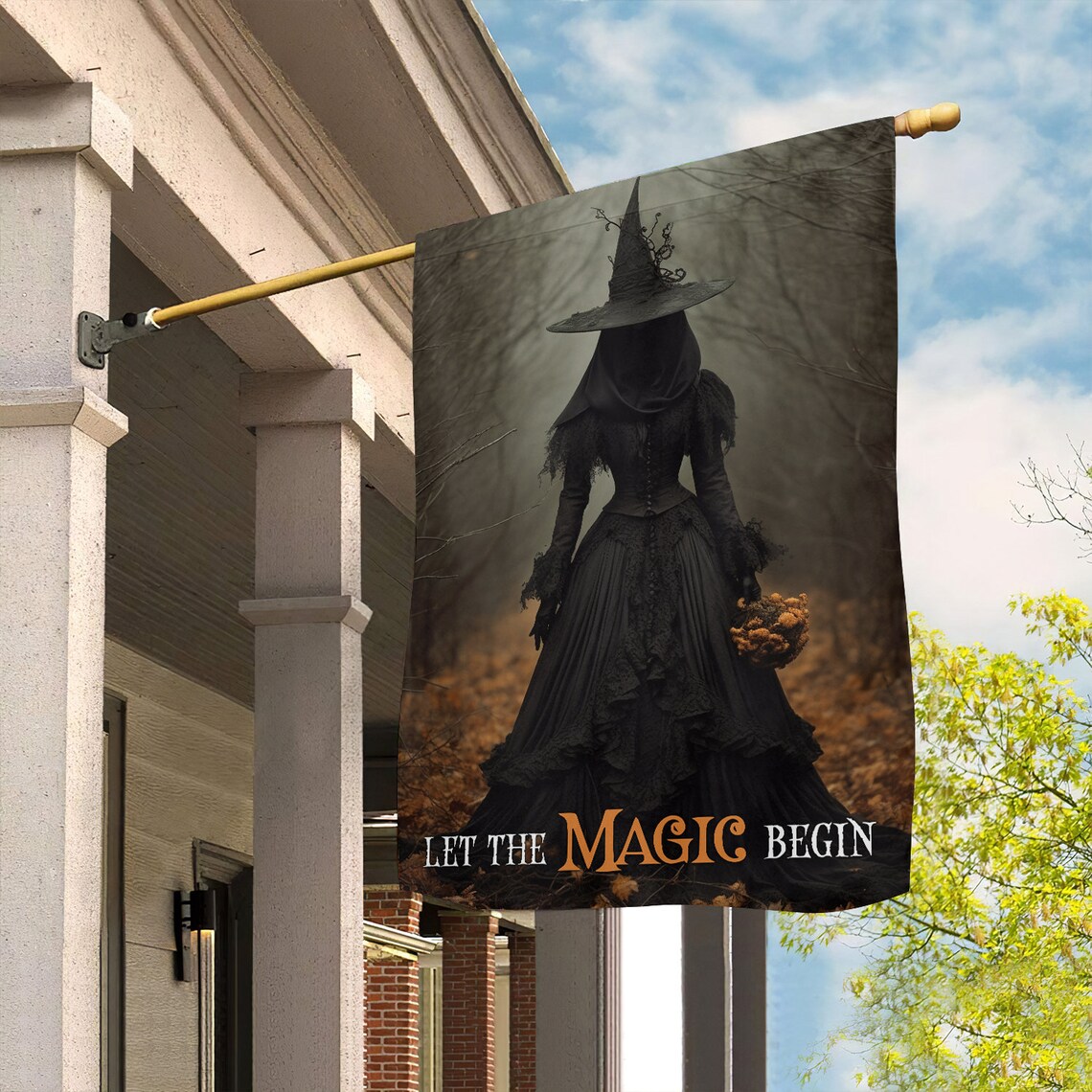 Let Me Magic Begin, Witch Flag Art Print - Image 2