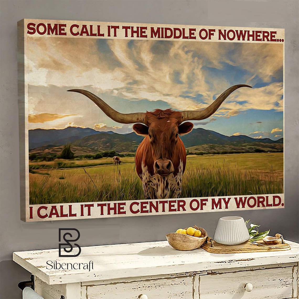 Retro Farmhouse Cow Poster Print, Farm Animal Decor - Image 4
