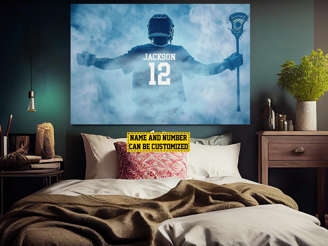 Victory Lacrosse Player Personalized Wall Art Print - Image 6