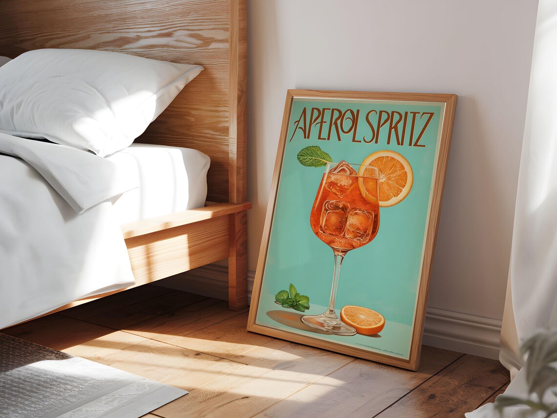 Aperol Spritz Retro Poster, Cocktail Art - Image 8