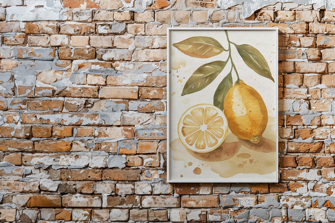Vintage Lemon Poster, Rustic Home Decor - Image 2