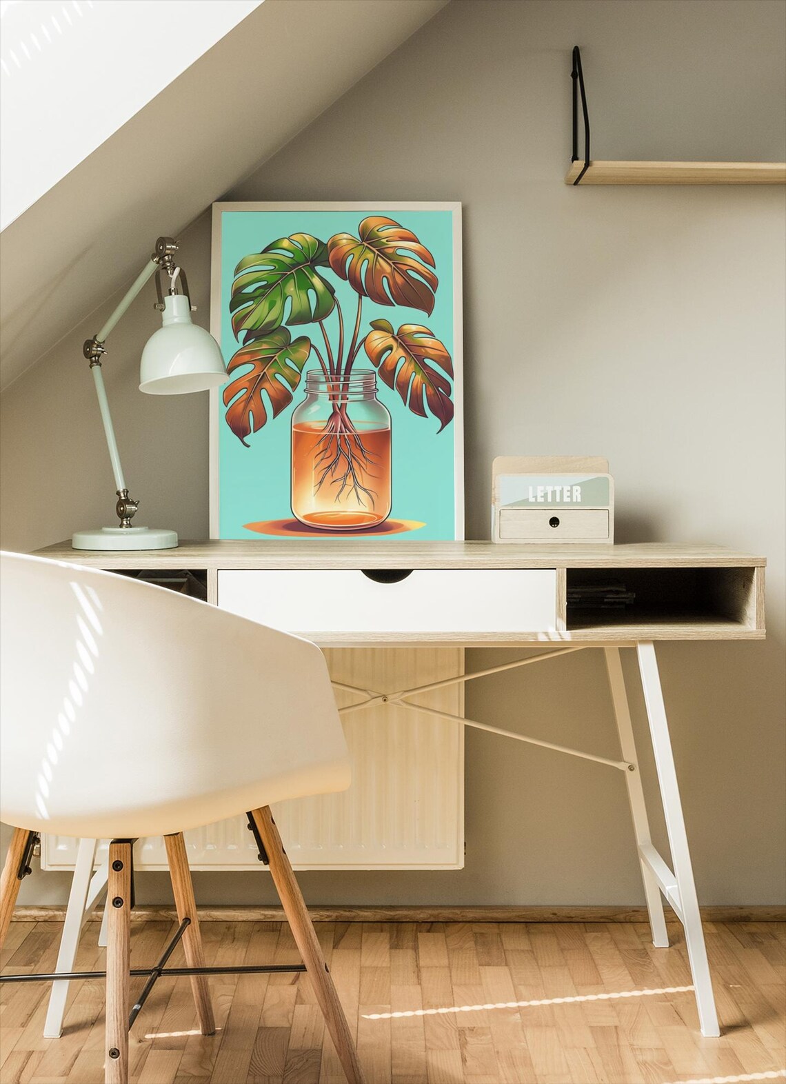 Vintage Monstera Plant, Botanical Decor - Image 8