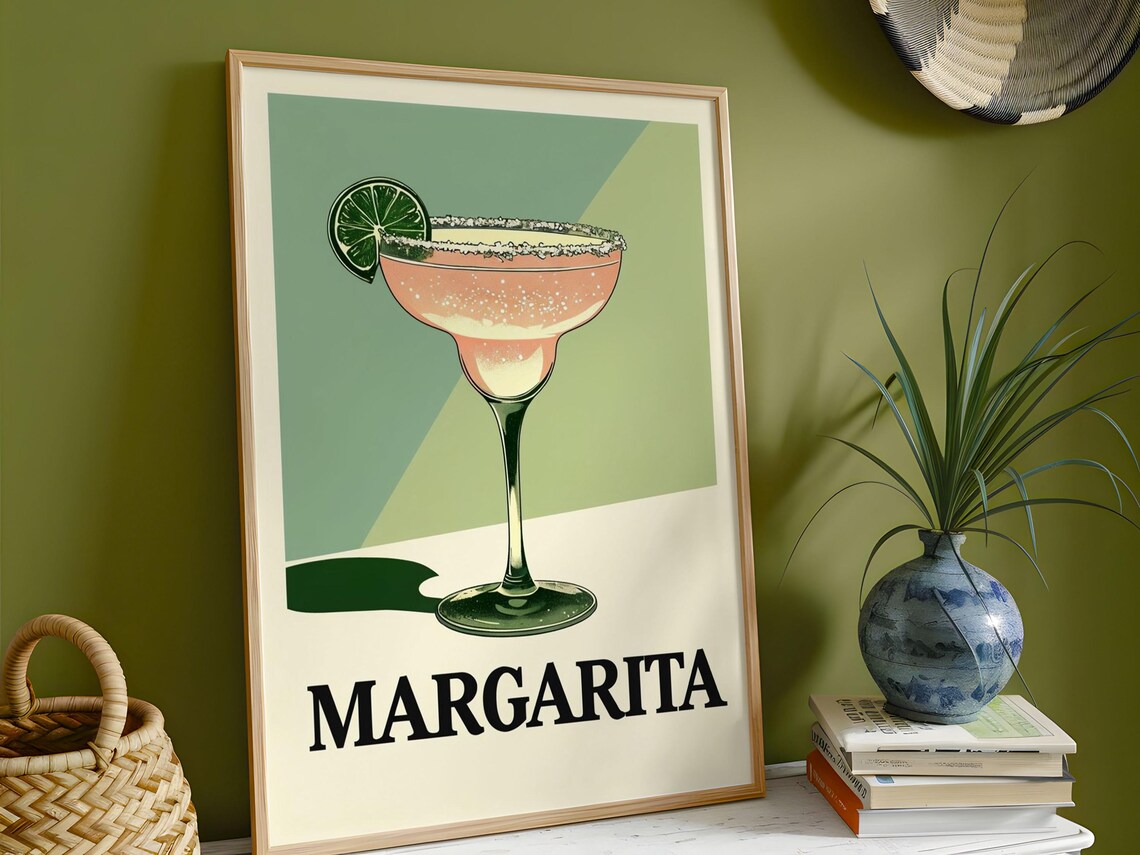 Retro Margarita Cocktail Poster, Bar Lovers Gift - Image 3