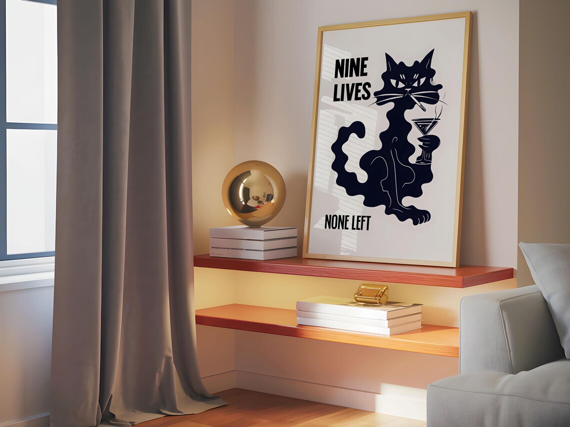 Nine Lives Cat, Unique Design For Pet Lovers - Image 4