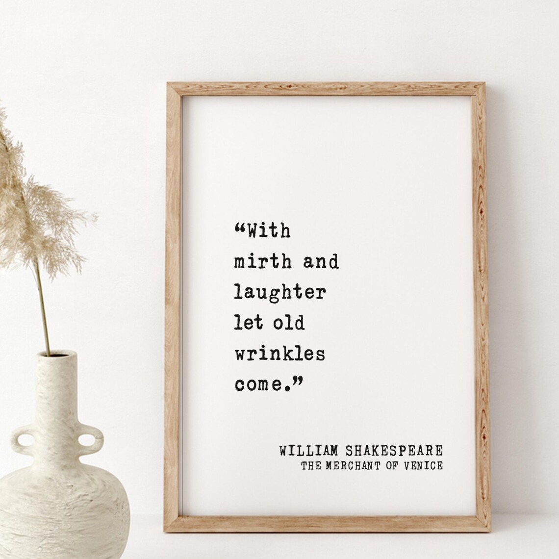 William Shakespeare Quote, Aging Retirement Art Print