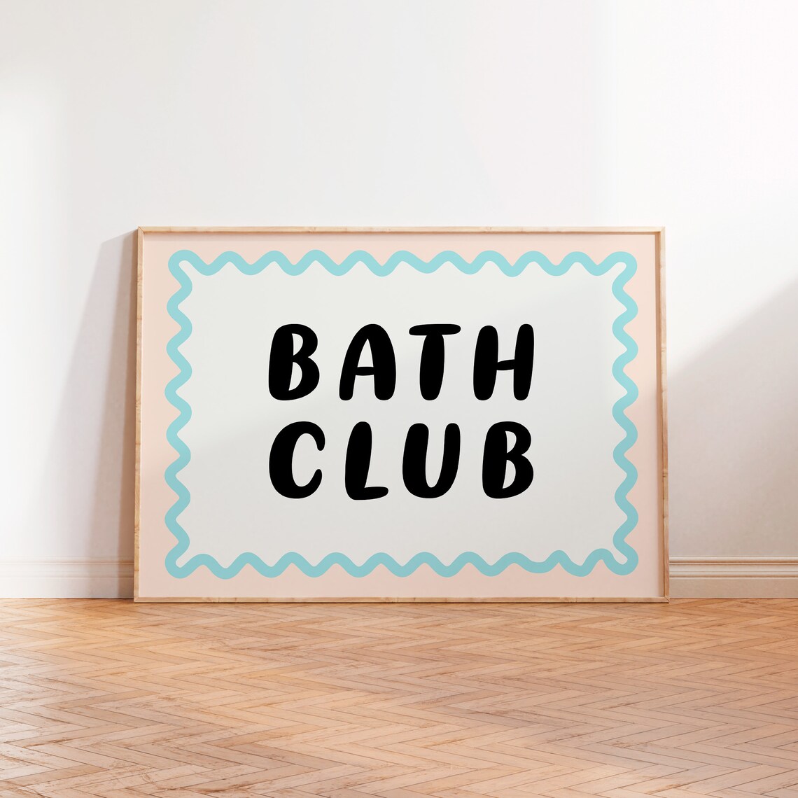 Bath Club Typography Bathroom Art Print, Retro - Image 2