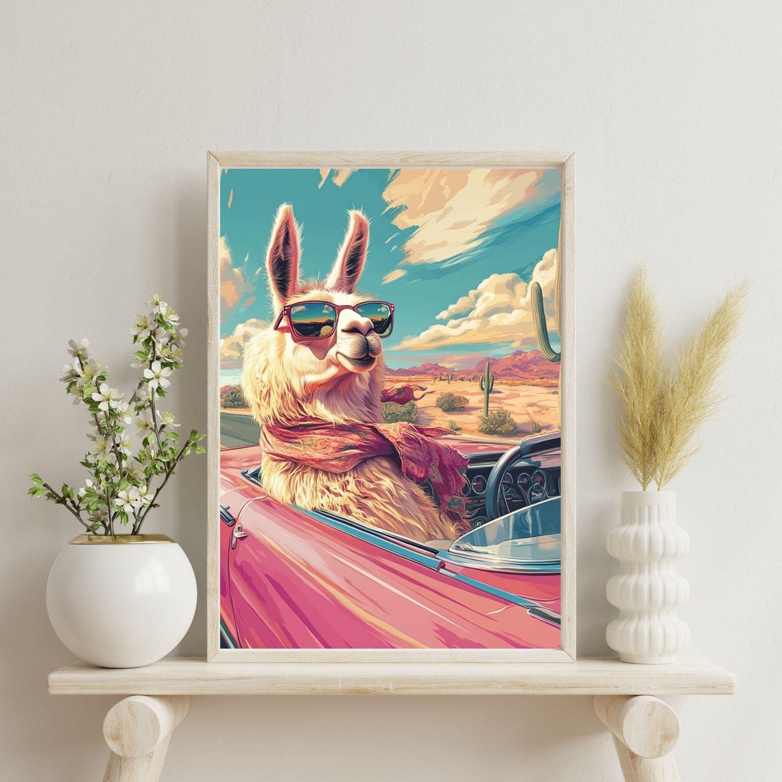 Retro Wall Art Dessert Road Trip Fun Travel Boho Southwestern