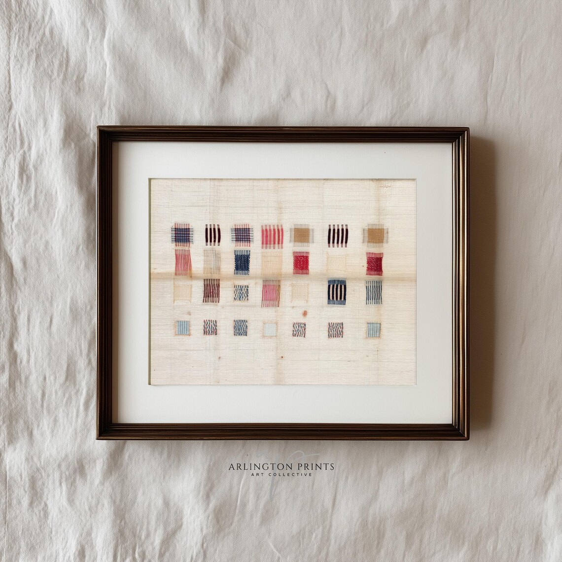 Antique Fabric Textile Print, Neutral Vintage Pattern