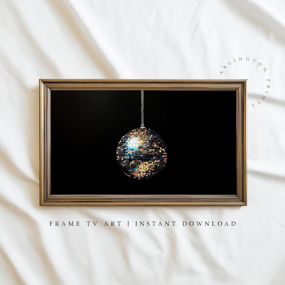 Happy New Year 2026 Retro Disco Ball Art Print