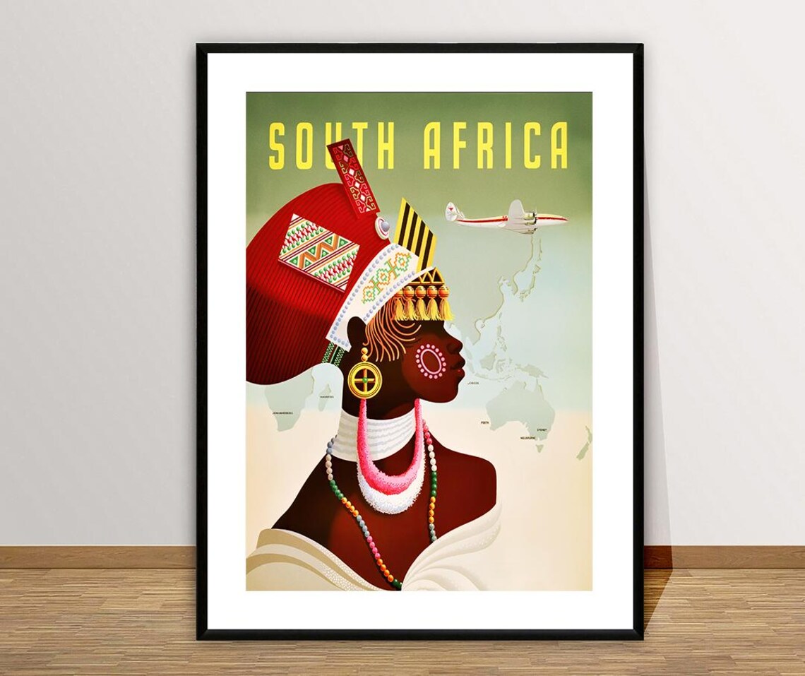 South Africa Vintage Travel Poster, Retro Travel Poster - Image 2