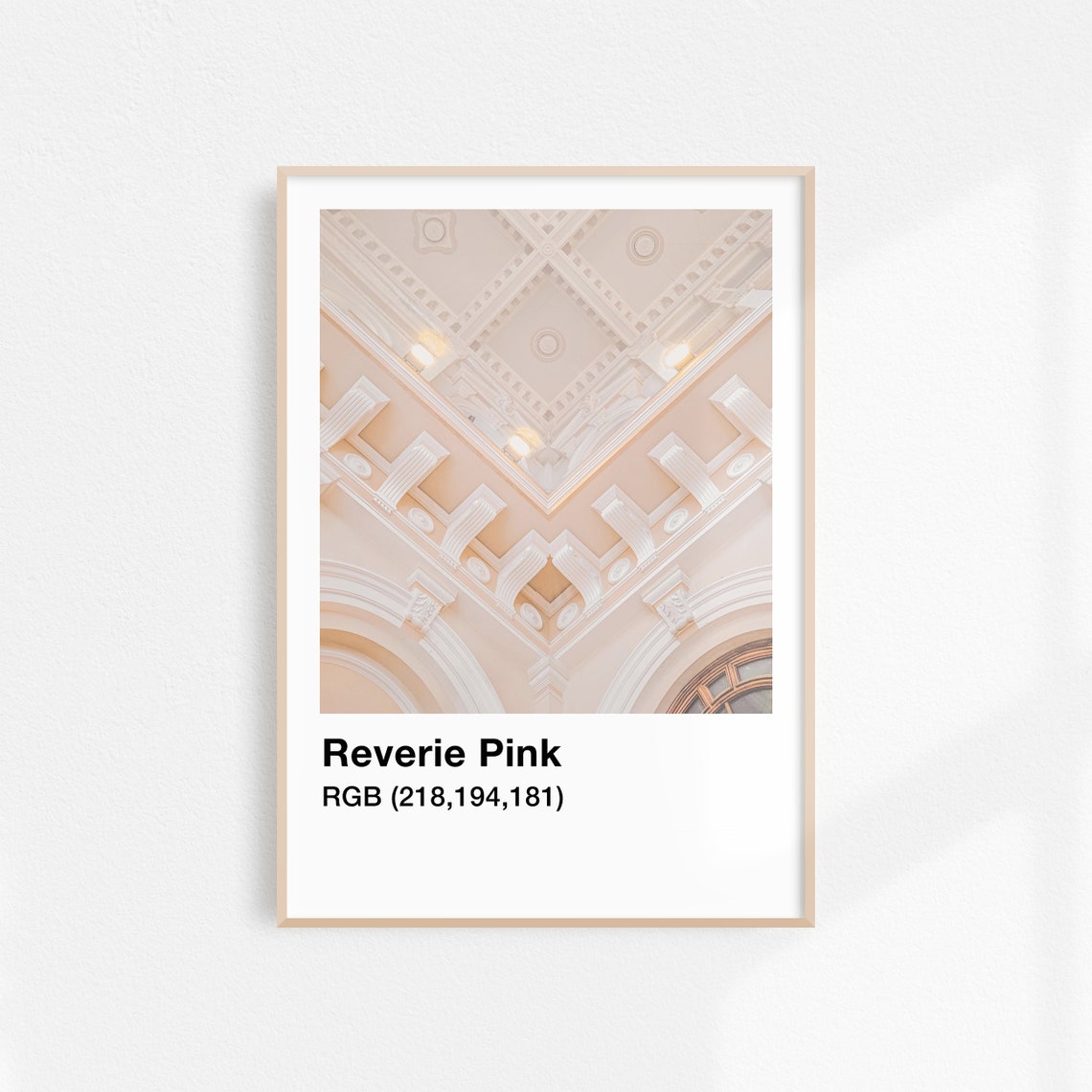 Reverie Pink French Architecture Ceiling Photography Pink Poster
