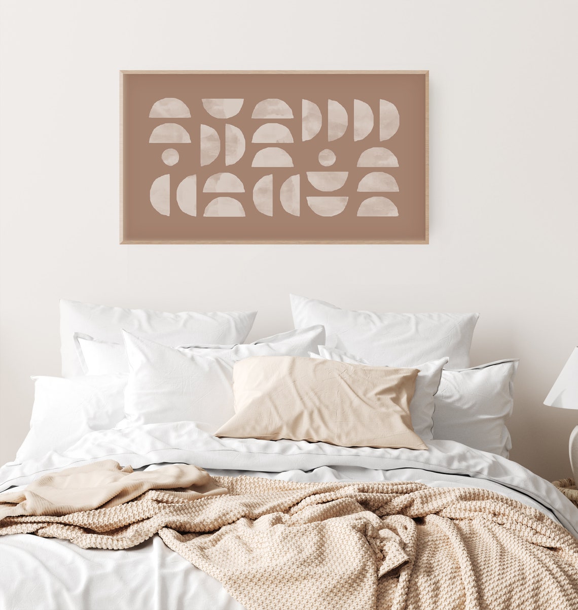 Terracotta Geometric Half Circle Modern Mid Century Wall Decor Poster - Image 3