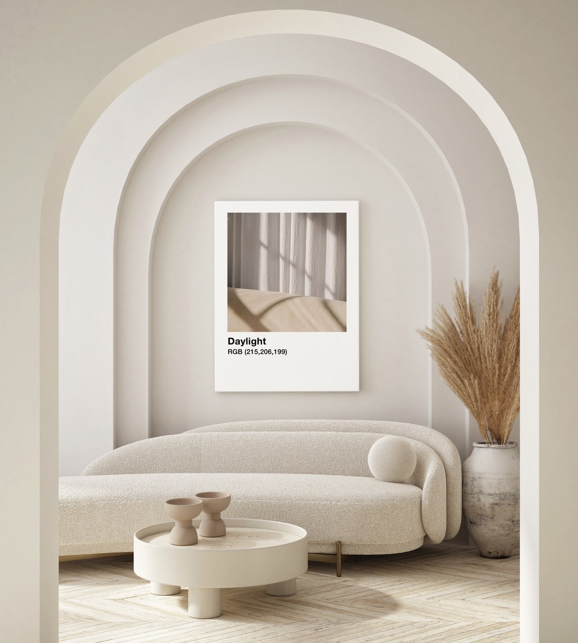 Daylight Soft Beige Curtain Shadow Minimalist Neutral Poster - Image 6