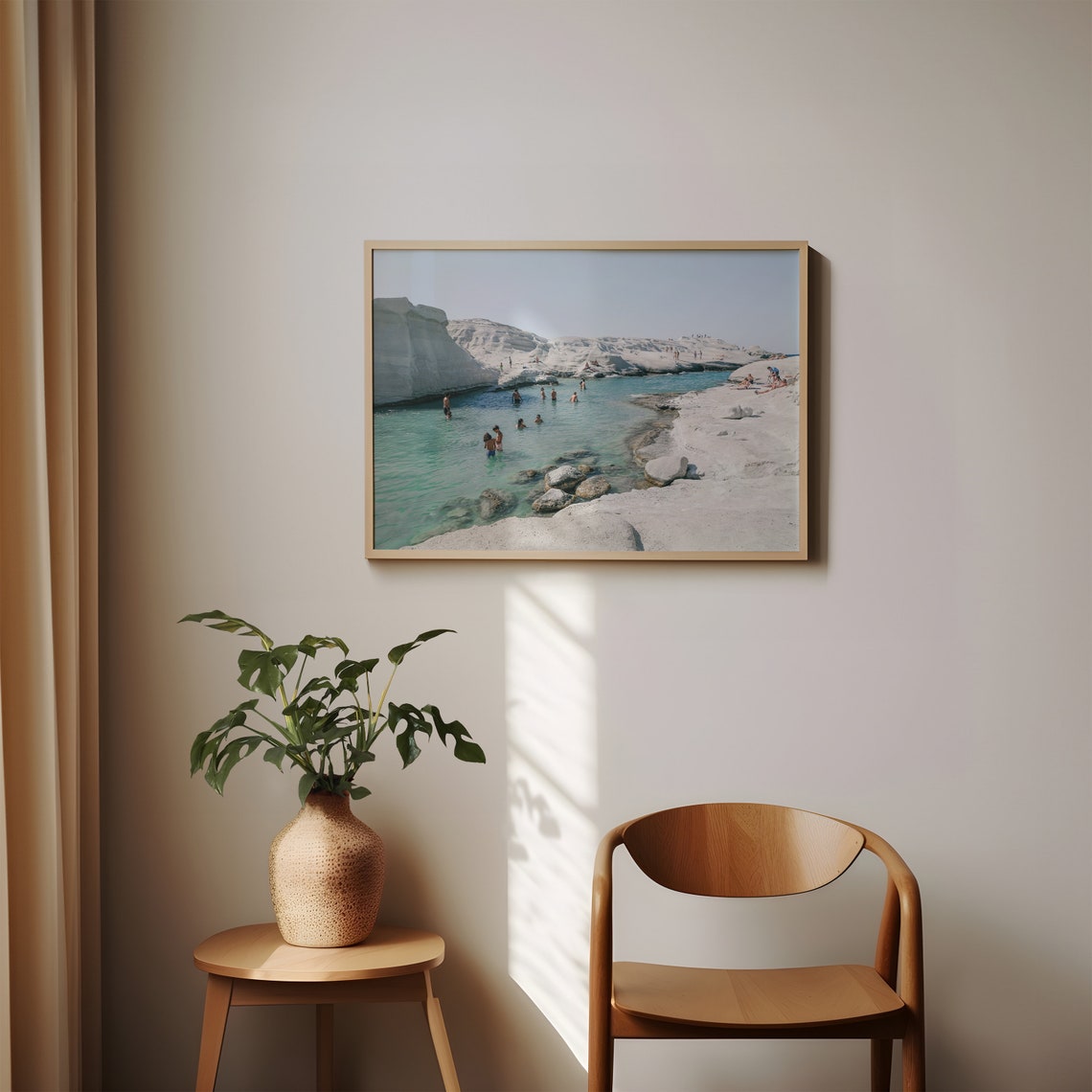 Sarakiniko Beach Milos Greece White Rocks Turquoise Sea Poster - Image 2