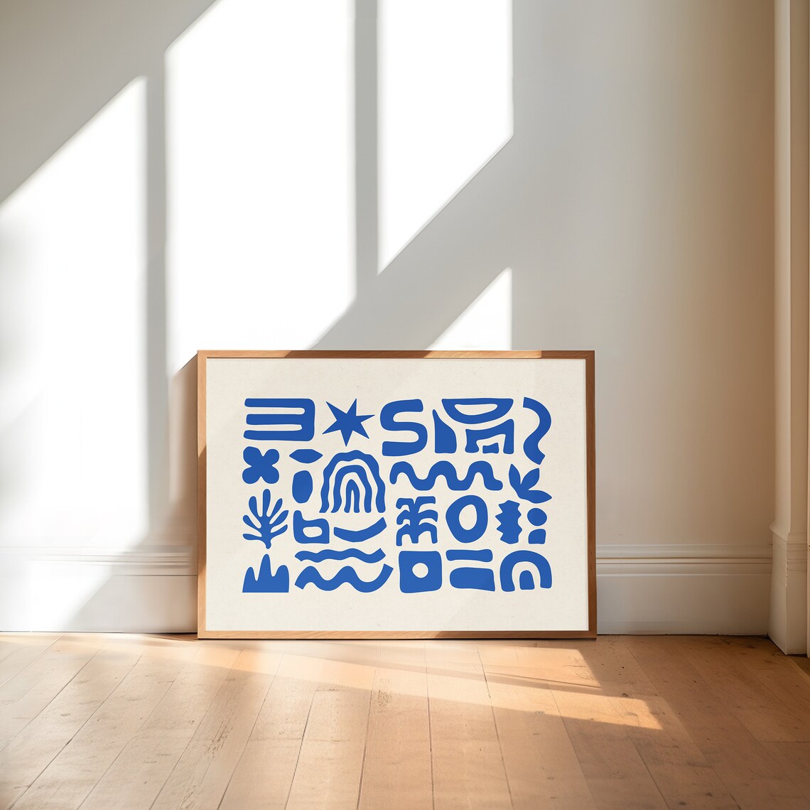 Mediterranean Matisse-Inspired Abstract Cutout Art Print - Image 2