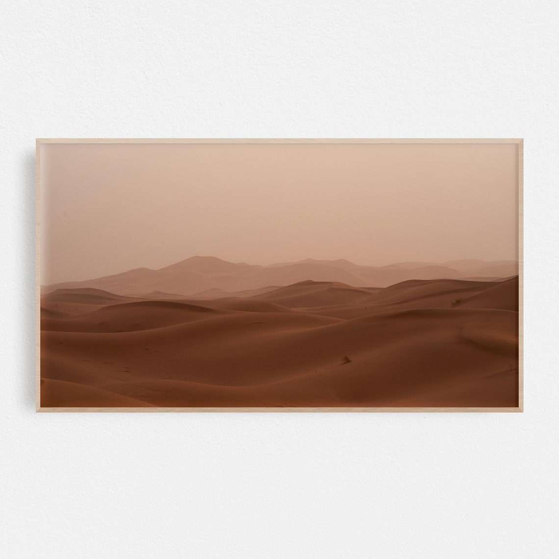 Morocco Sahara Desert Dunes Earth Tone Landscape Frame Tv Art Poster