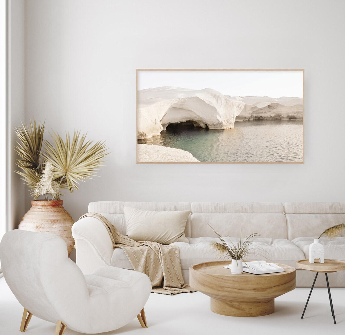 Greece Beach Neutral Minimalist Art Print - Image 2