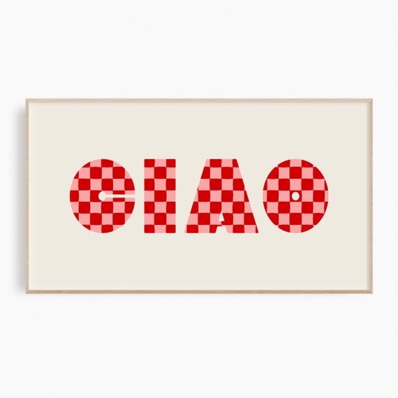 Ciao Retro Italian Tomato Girl Quote Art Print