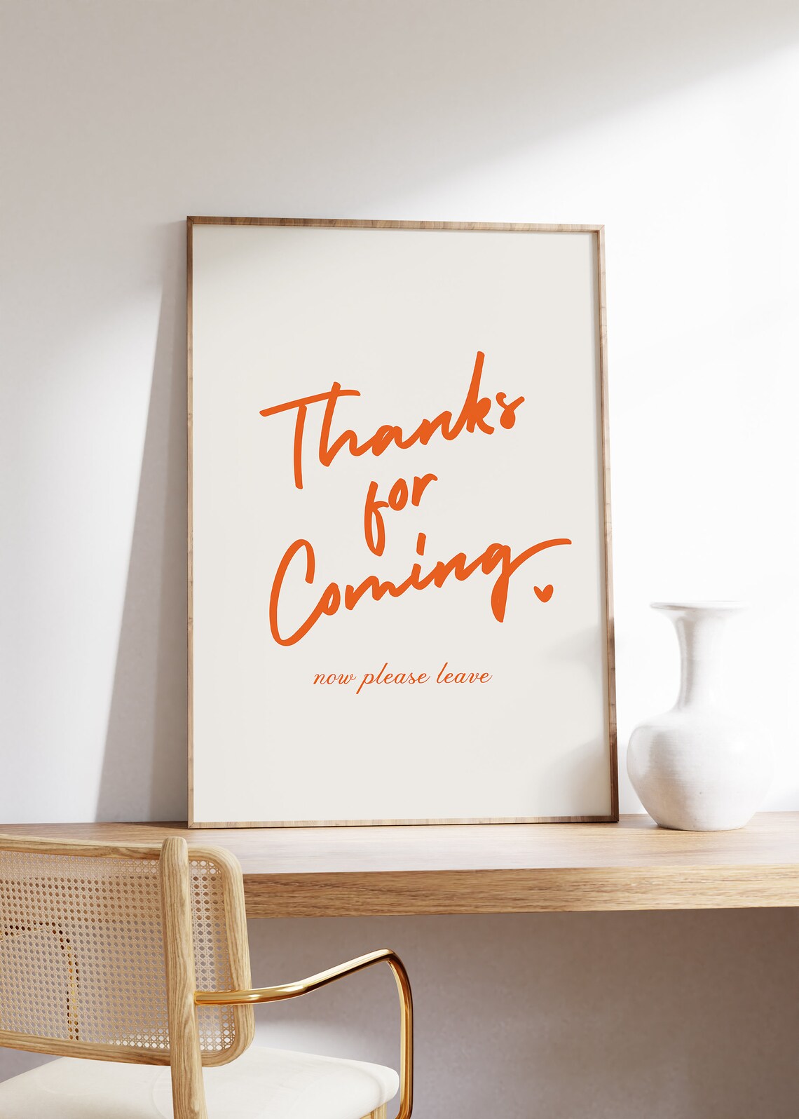 Thanks For Coming Typography Bar Cart Art Print - Image 3