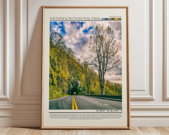 Shenandoah National Park Virginia Blue Ridge Road Travel Poster