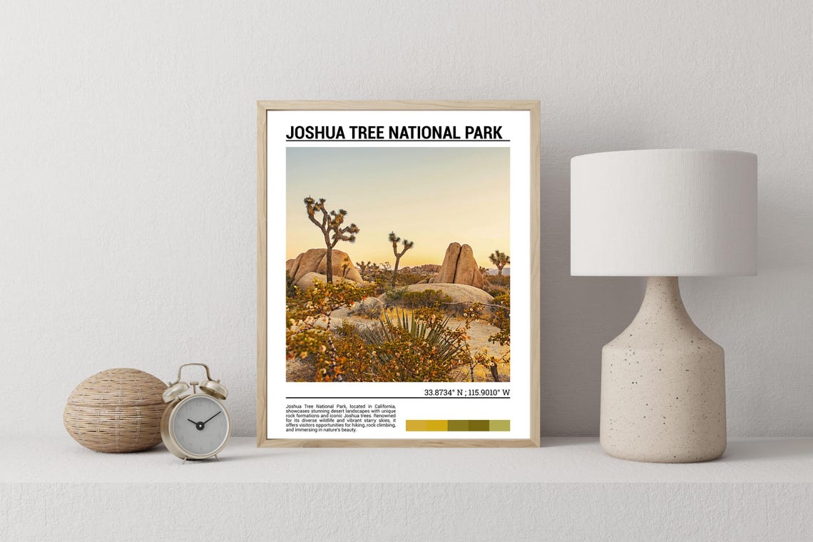 Joshua Tree National Park Desert Sunset Rock Formations Poster - Image 2