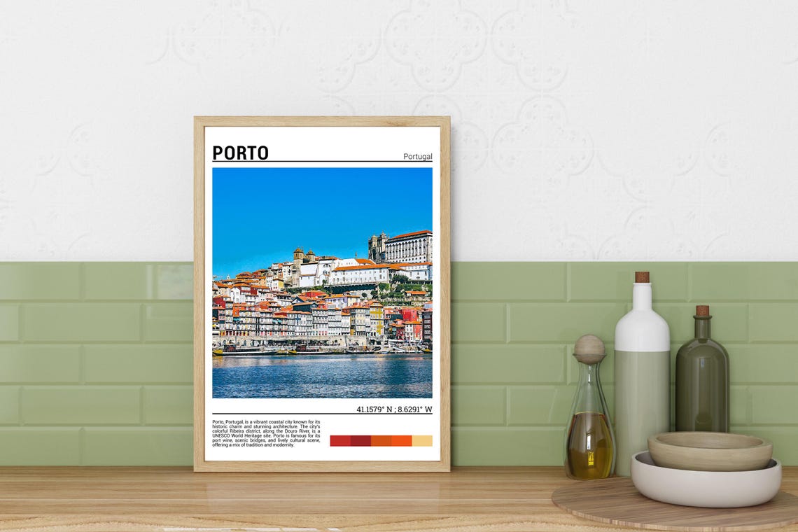 Porto Poster Porto Wall Art Porto Print Porto Atrwork Porto Art Print Porto Photo Porto Poster Print Portoportugal - Image 3