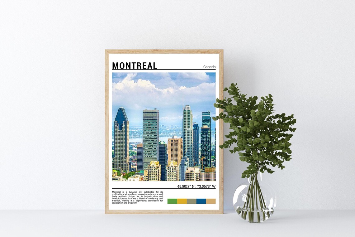 Montreal Canada Downtown Skyline Daytime Towers Photo Poster - Image 4