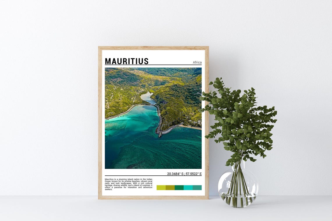 Mauritius Wall Art Print Mauritius Photo Africa Artwork - Image 4