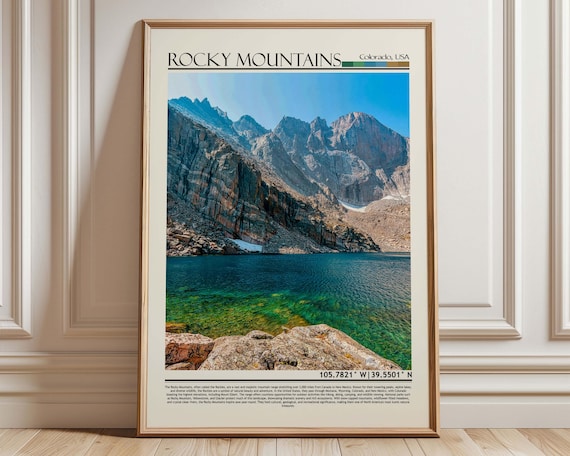 Rocky Mountains Colorado Turquoise Alpine Lake Rugged Cliffs Scenic Poster