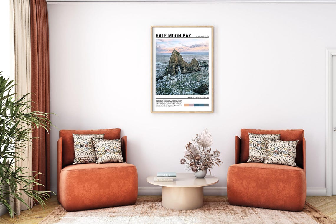 Half Moon Bay Wall Art Print Half Moon Bay Photo California Usa Artwork - Image 7
