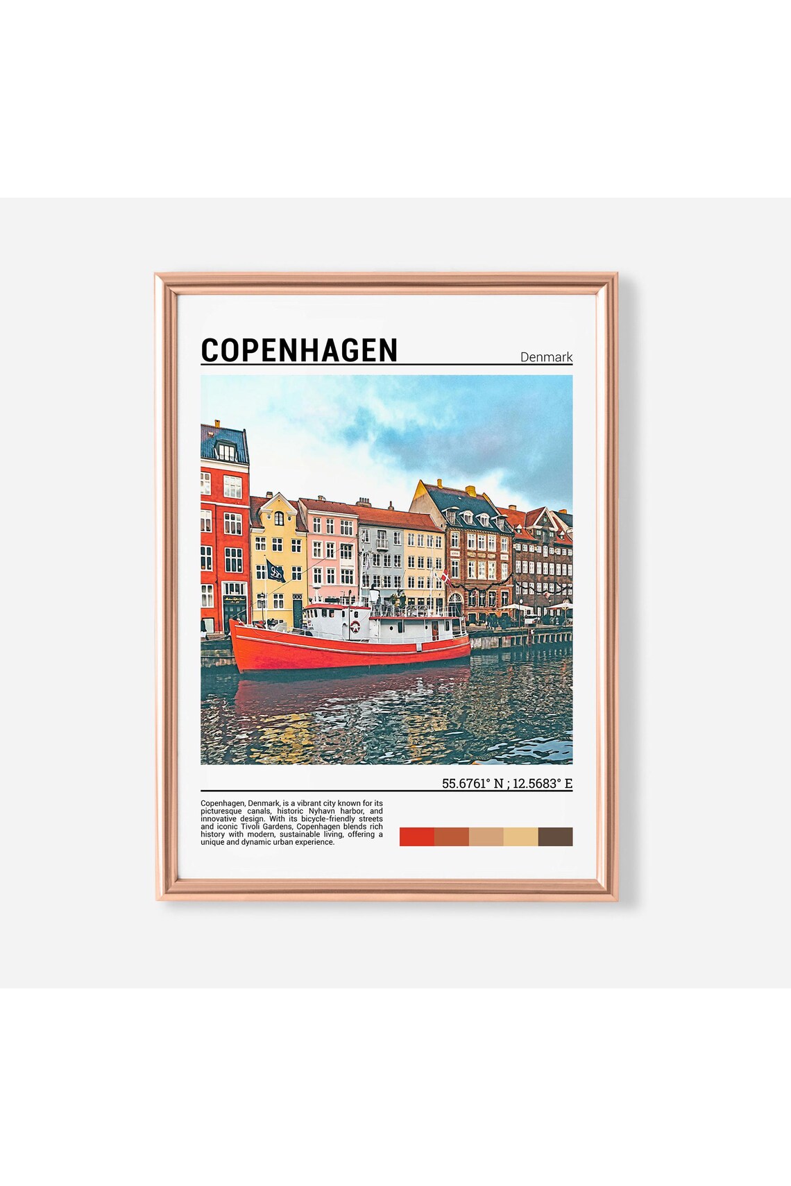 Copenhagen Wall Art Copenhagen Travel Poster Copenhagen Photo Copenhagen Poster Print Copenhagen Travel Gift Copenhagendenmark