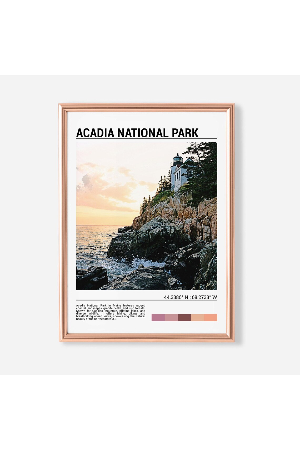 Acadia National Park Poster Poster Acadia National Park Poster Print Acadia National Park Photo Maineusa