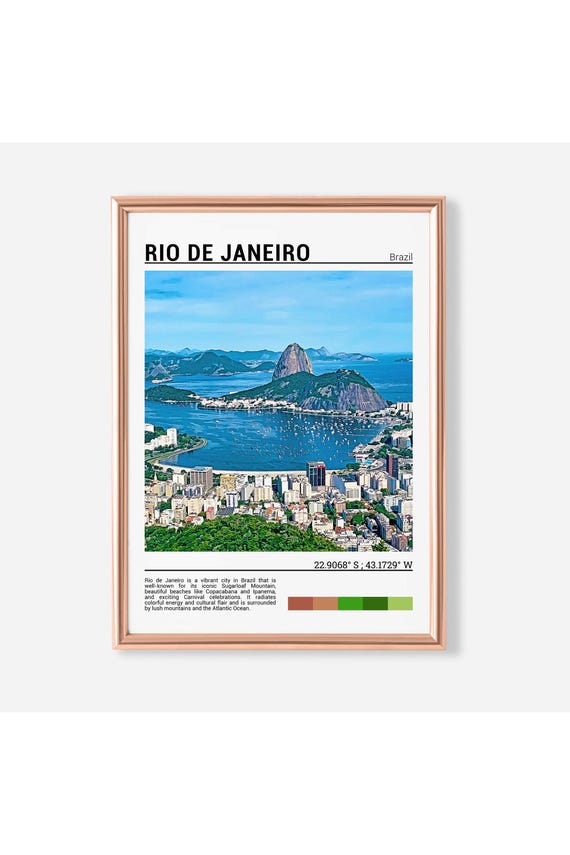 Rio De Janeiro Travel Poster Rio De Janeiro Wall Art Rio De Janeiro Photo Rio De Janeiro Decor Rio De Janeiro Brazil