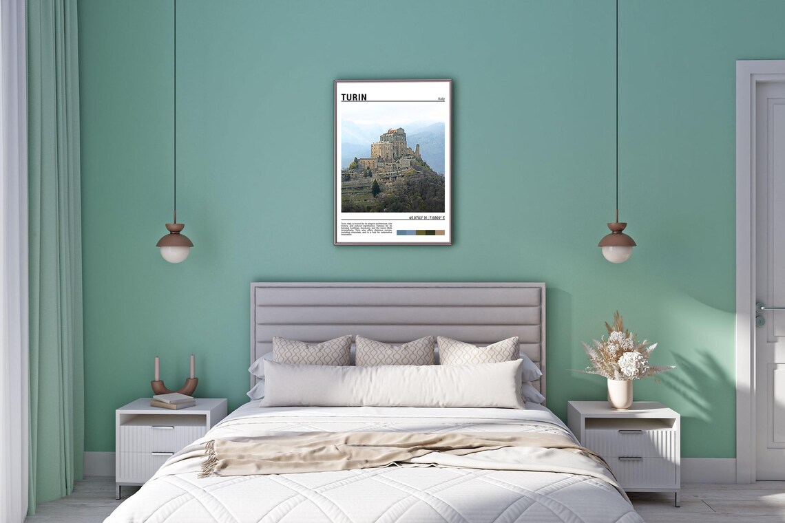 Turin Italy Sacra di San Michele Mountain Abbey Historic Abbey Poster - Image 5