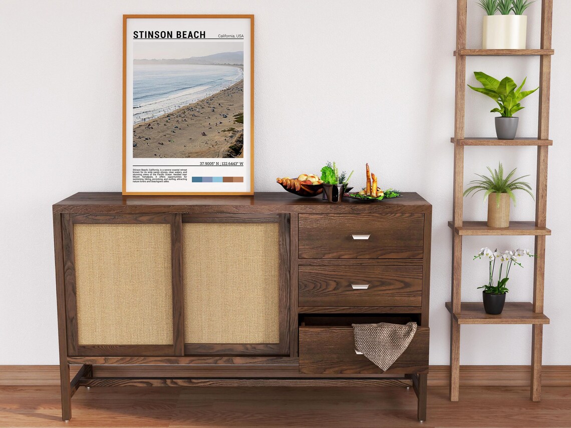 Stinson Beach California Travel Poster, Artwork - Image 6