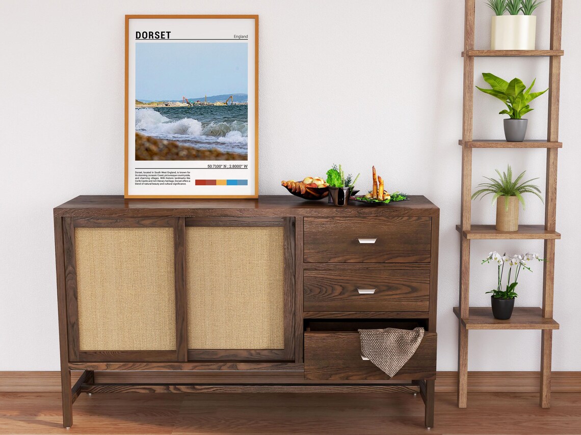 Dorset England Jurassic Coast Waves Shingle Beach Sea Spray Poster - Image 6