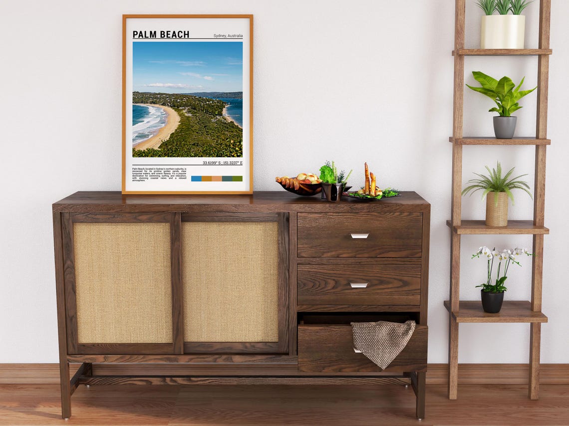 Palm Beach Sydney Australia Golden Sand Surf Beach Aerial Poster - Image 6
