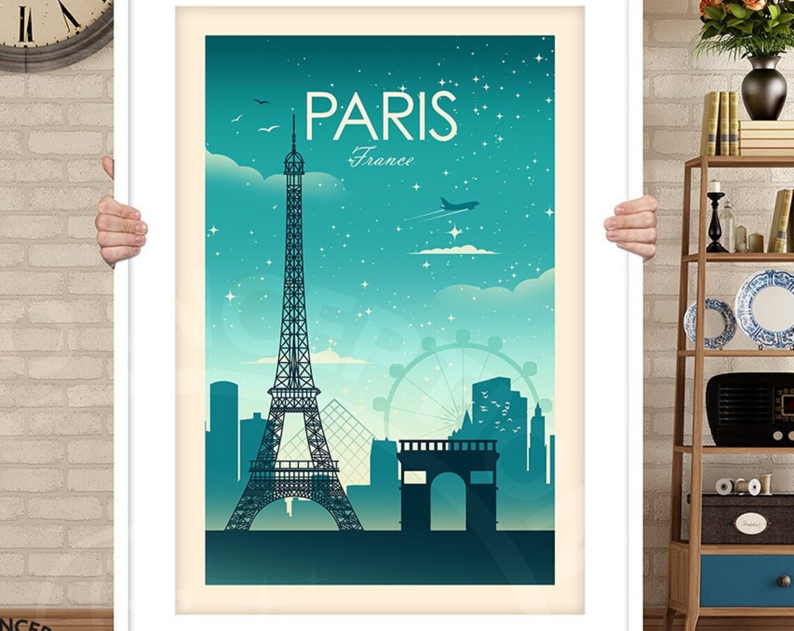 Paris France Eiffel Tower Travel Gift Poster - Image 3