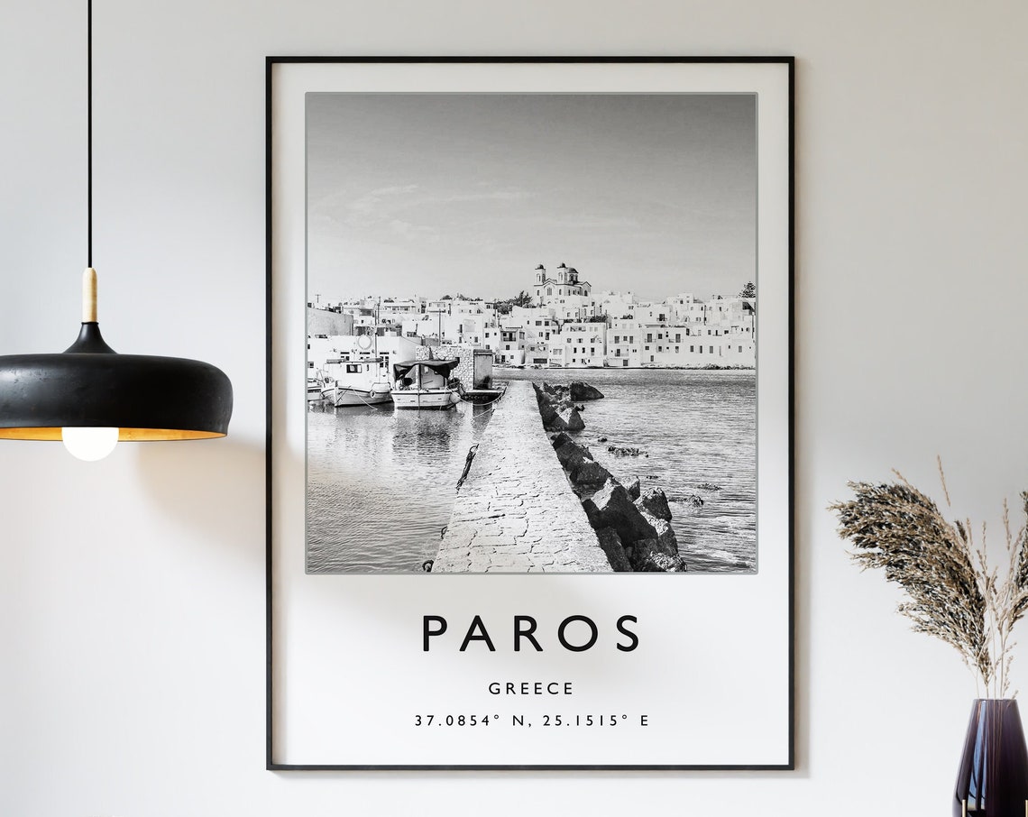 Paros Travel Print Greece Travel Poster Greece Travel Print Beach Travel Poster Sea Travel Art Travel Gift