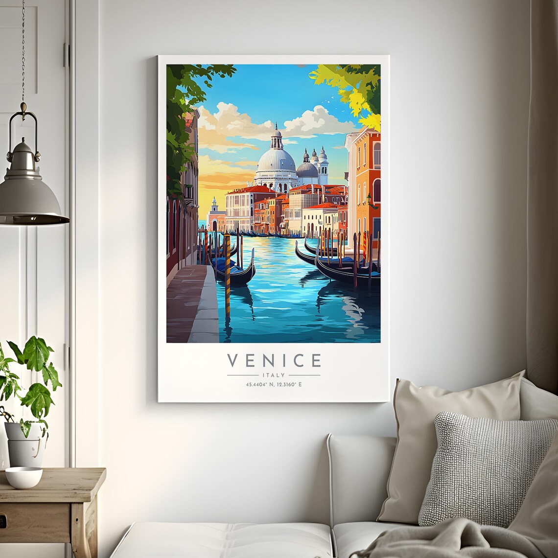 Venice Grand Canal Gondolas Santa Maria Salute Domes Travel Poster - Image 2