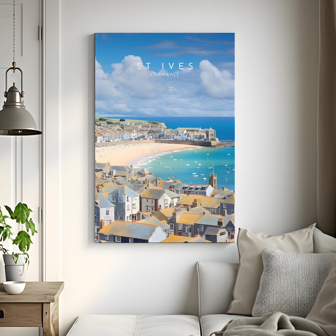 Cornwall Travel Poster, St Ives England Home Decor - Image 3