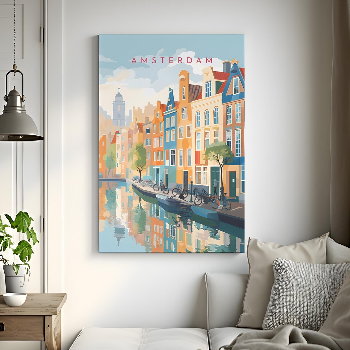 Amsterdam Travel Poster, Netherlands City View - Image 3